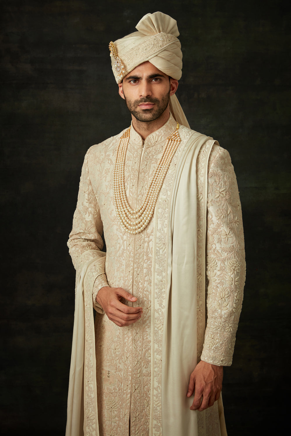 Ivory Sherwani Set