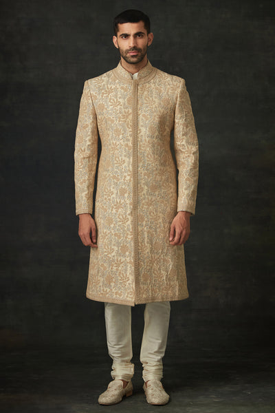 Beige Sherwani Set