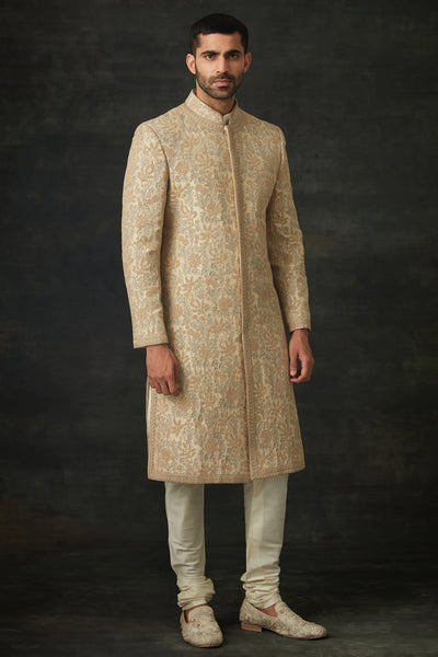 Beige Sherwani Set