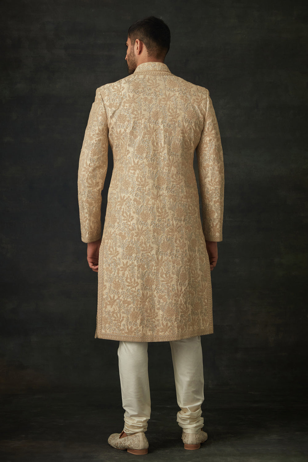 Beige Sherwani Set