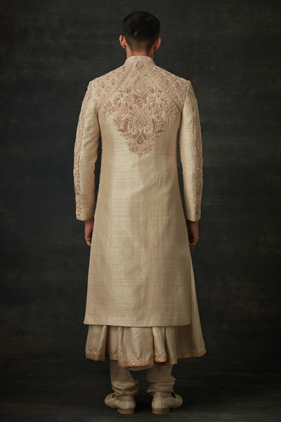 Ash Grey Sherwani Set