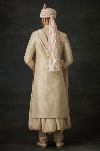 Ash Grey Sherwani Set