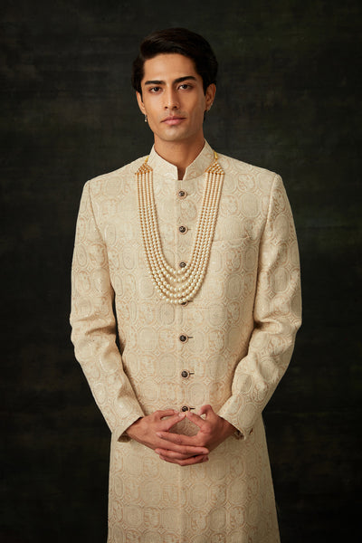 Ivory Sherwani Set