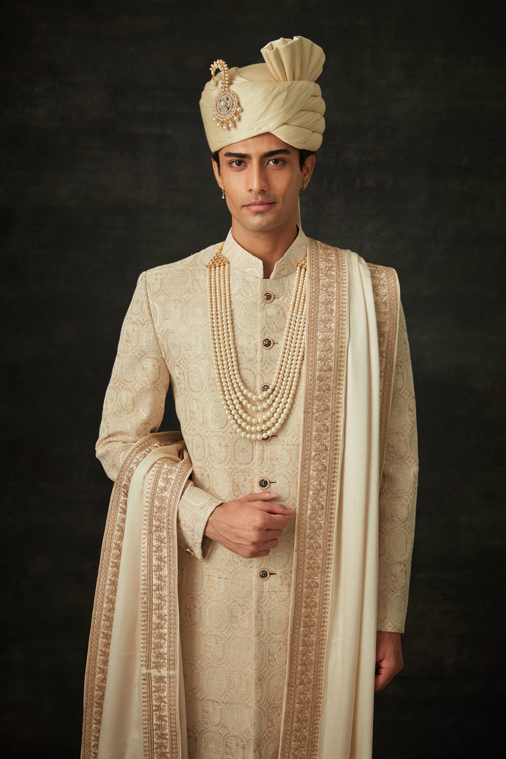 Ivory Sherwani Set