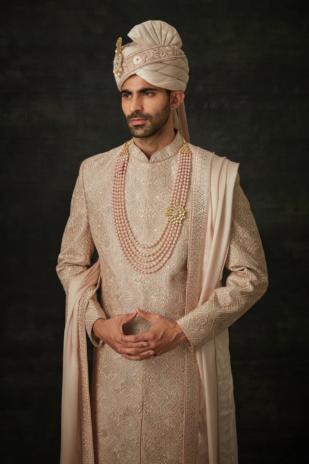 Ivory Sherwani Set