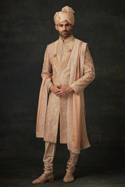 Rose Gold Sherwani Set