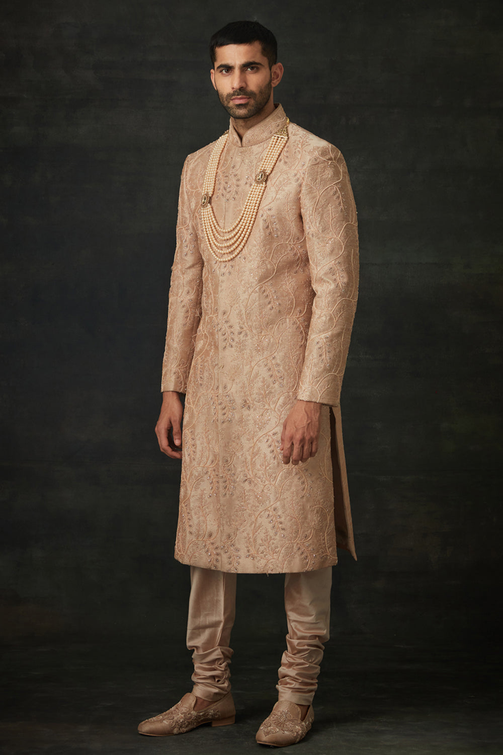 Rose Gold Sherwani Set