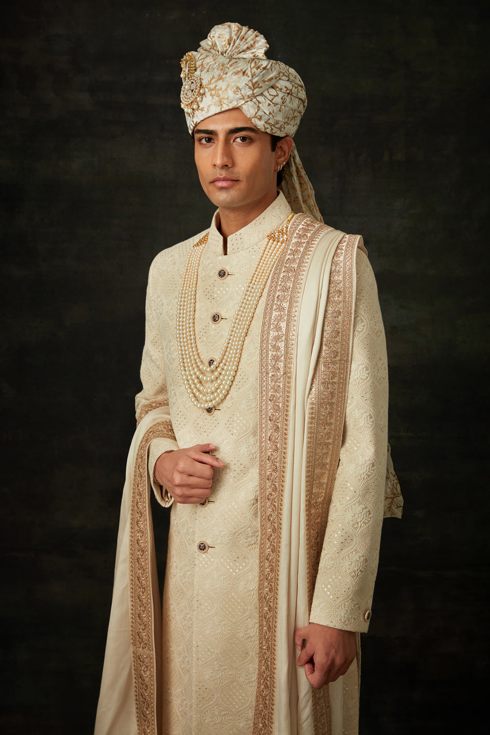 Ivory Sherwani Set