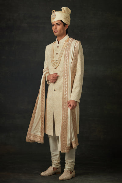 Ivory Sherwani Set