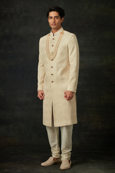 Ivory Sherwani Set