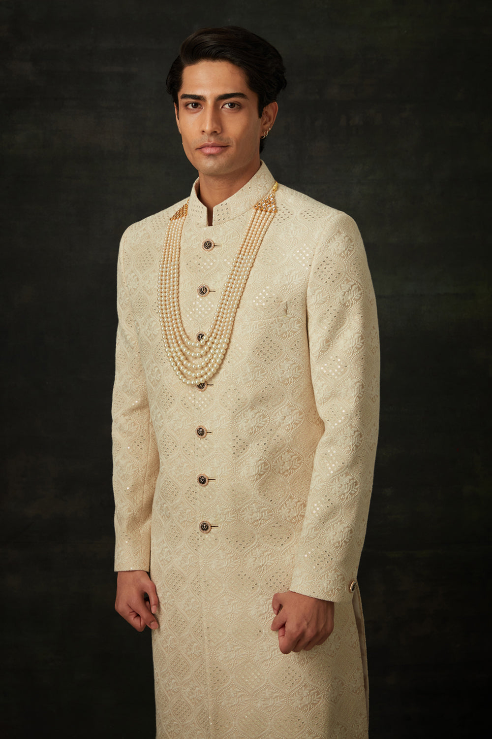 Ivory Sherwani Set