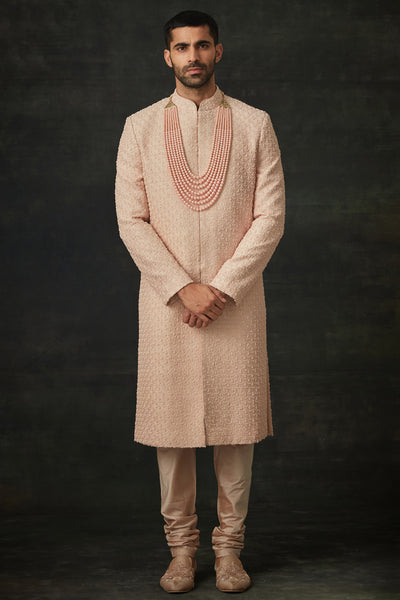 Pastel Pink Sherwani Set