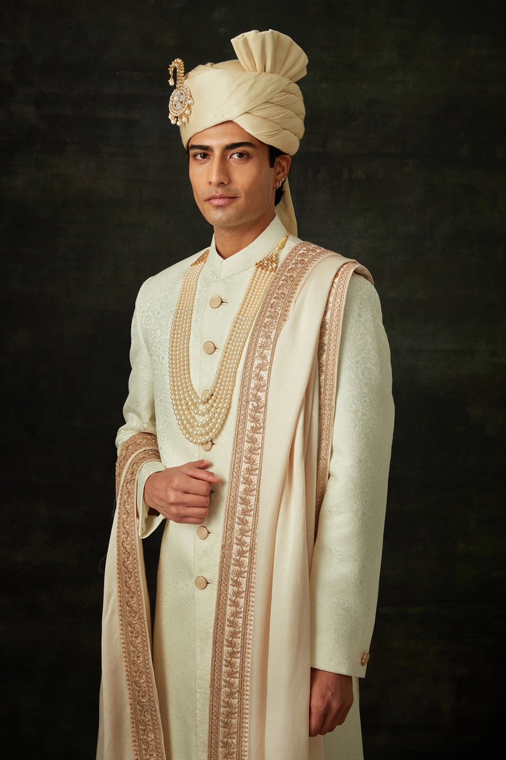 Ivory Sherwani Set