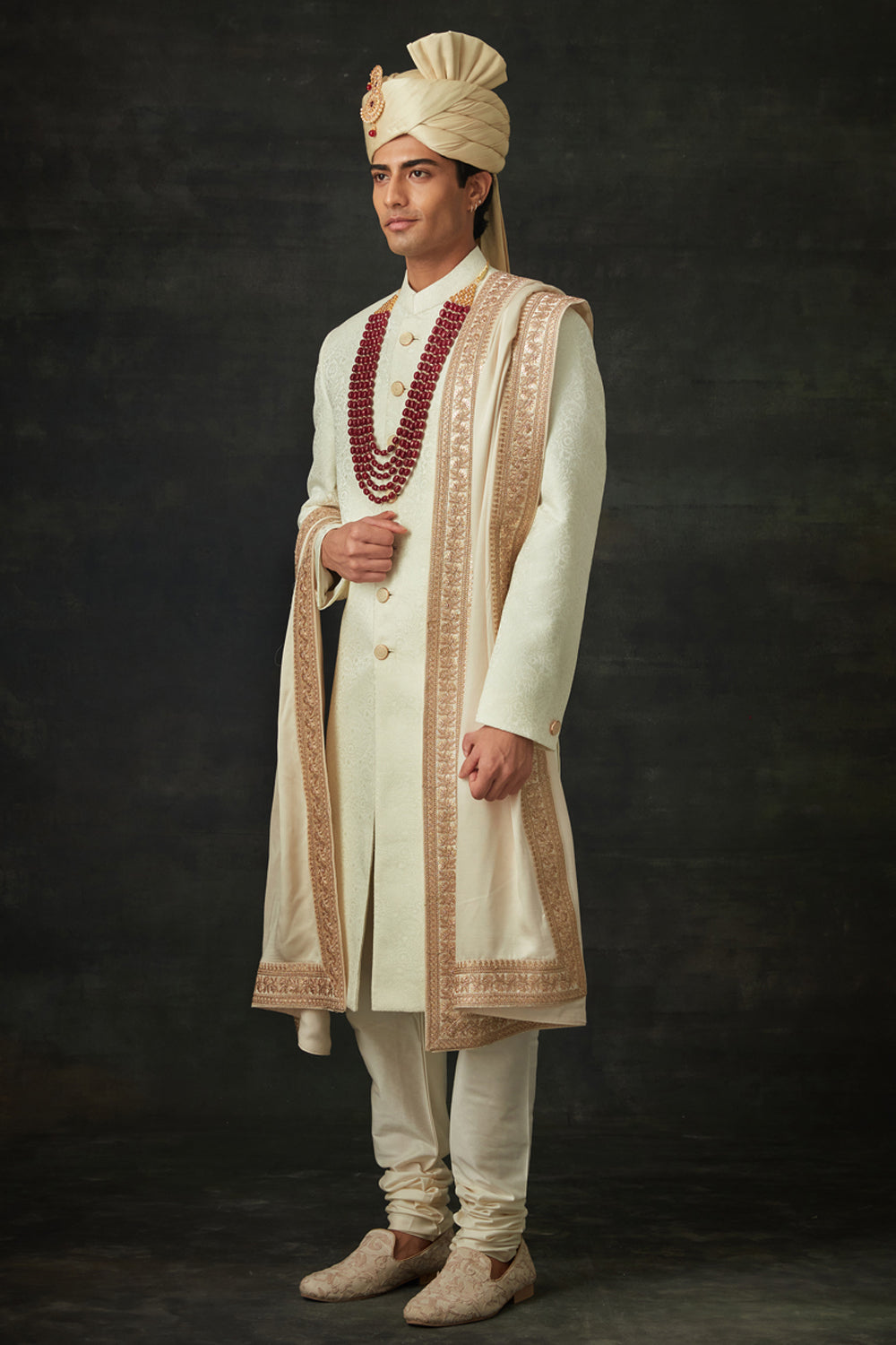 Ivory Sherwani Set