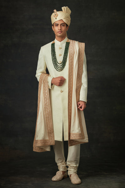 Ivory Sherwani Set