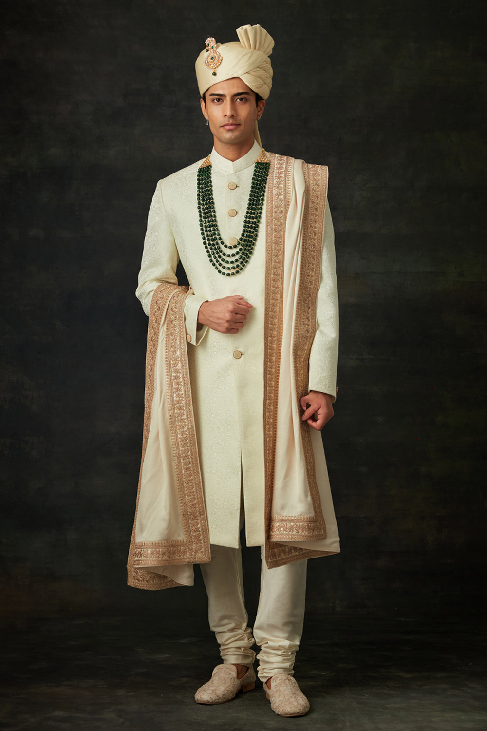 Ivory Sherwani Set