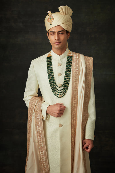 Ivory Sherwani Set