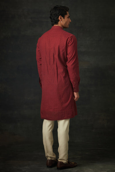 Maroon Kurta Set