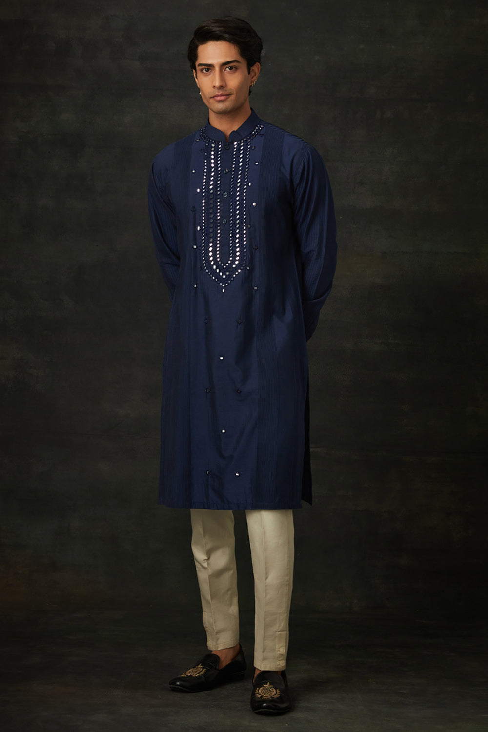 Navy Blue Kurta Set