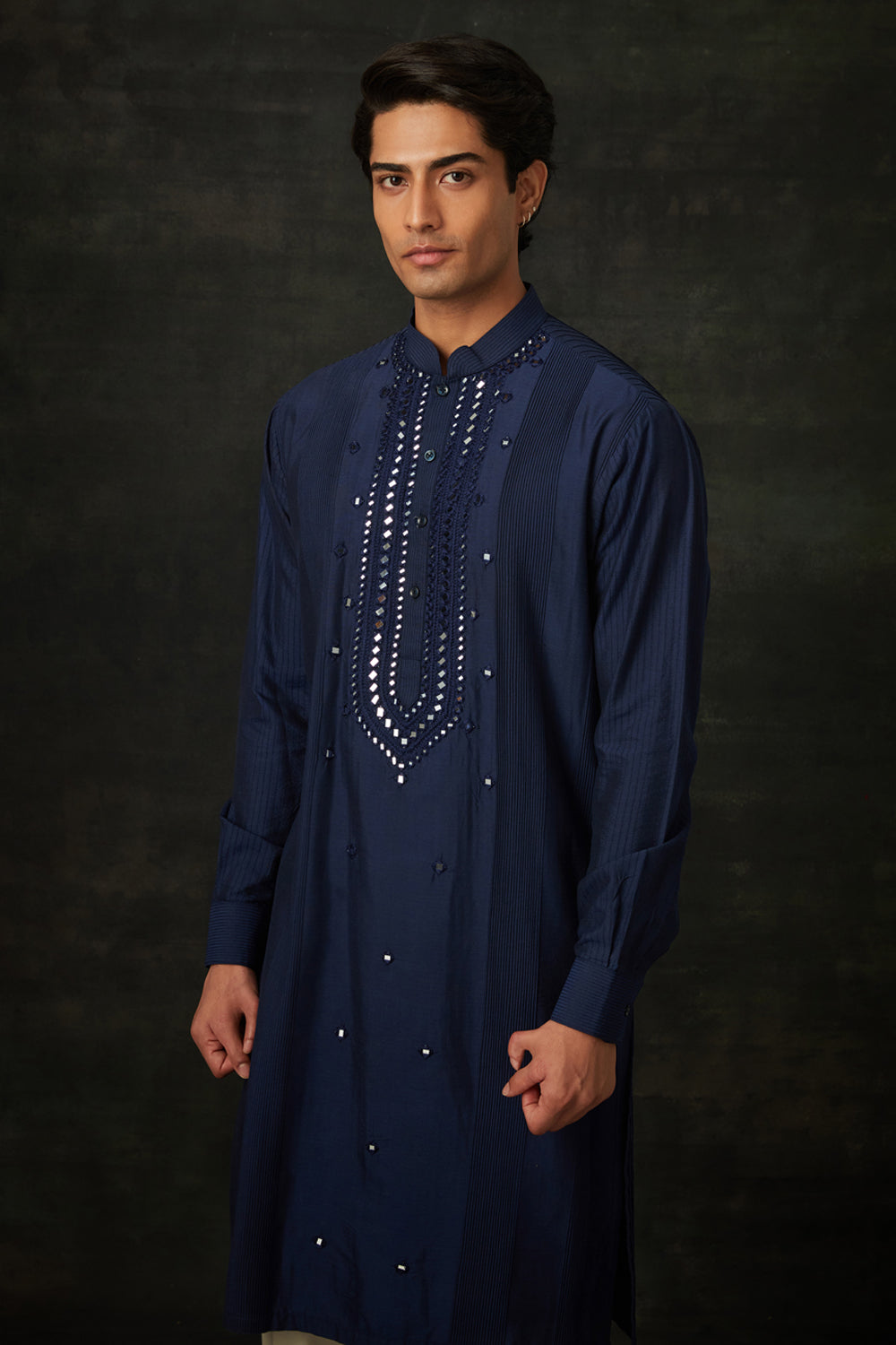 Navy Blue Kurta Set