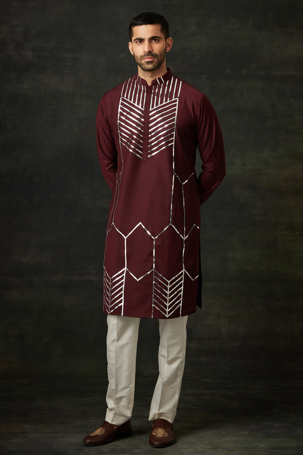 Maroon Kurta Set