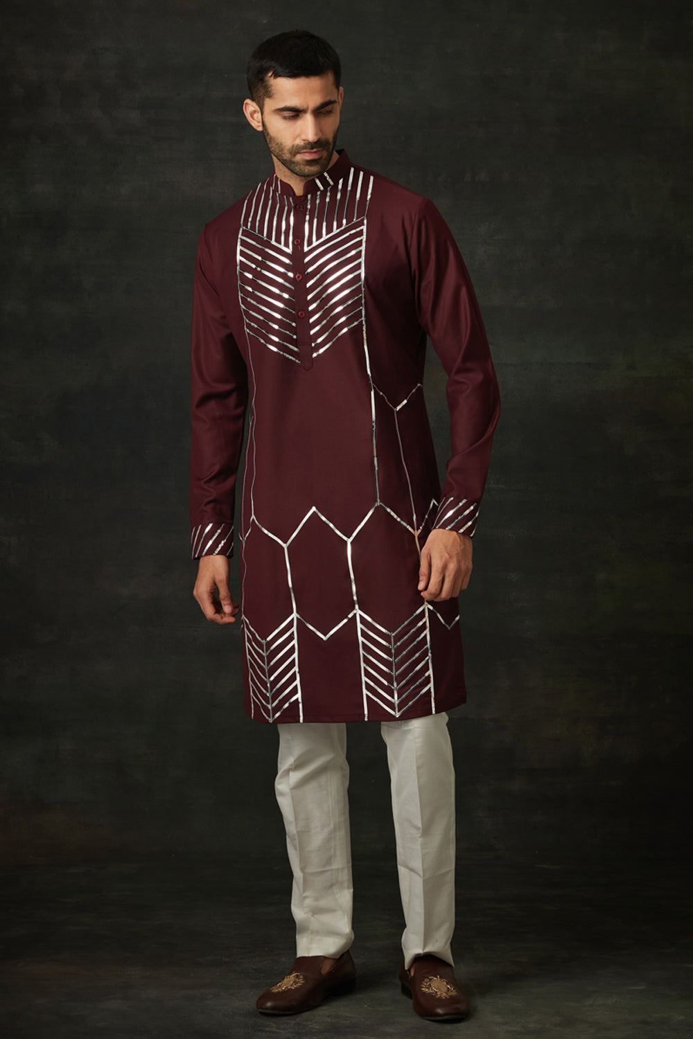 Maroon Kurta Set