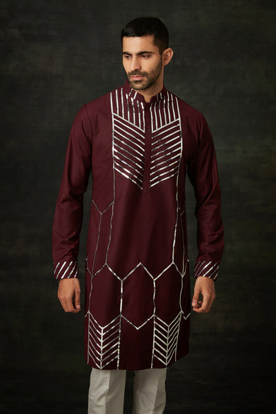 Maroon Kurta Set