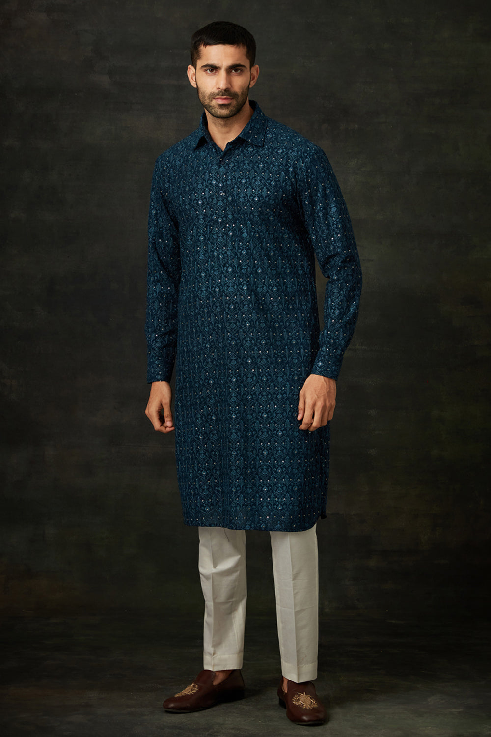 Teal Green Kurta Set