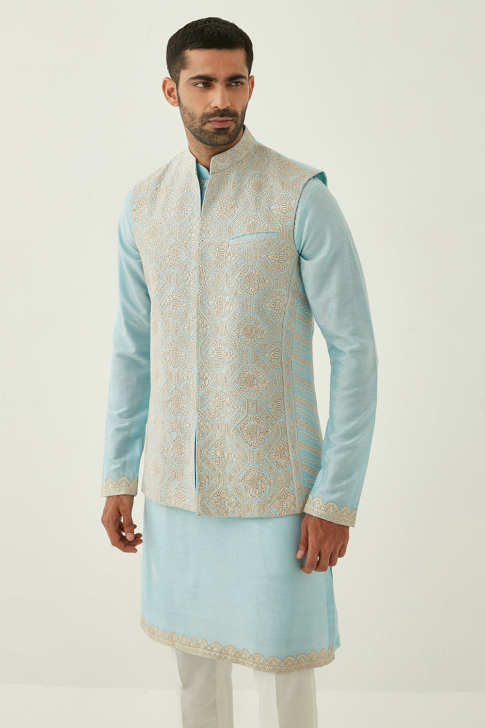 Powder Blue Bundi Set