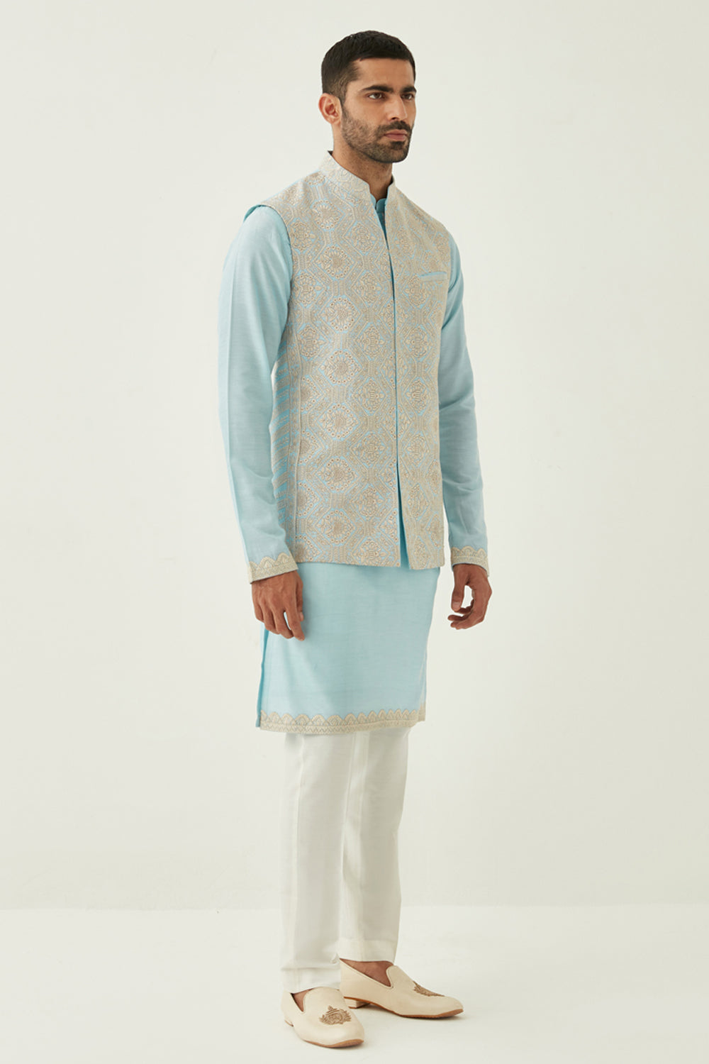 Powder Blue Bundi Set