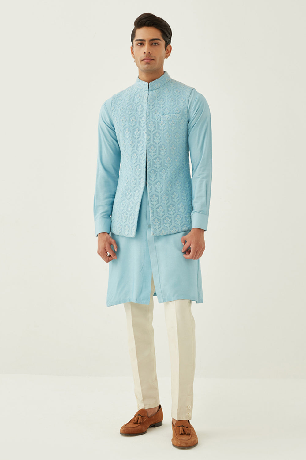 Powder Blue Bundi Set