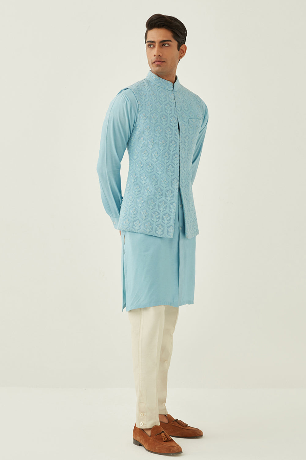 Powder Blue Bundi Set