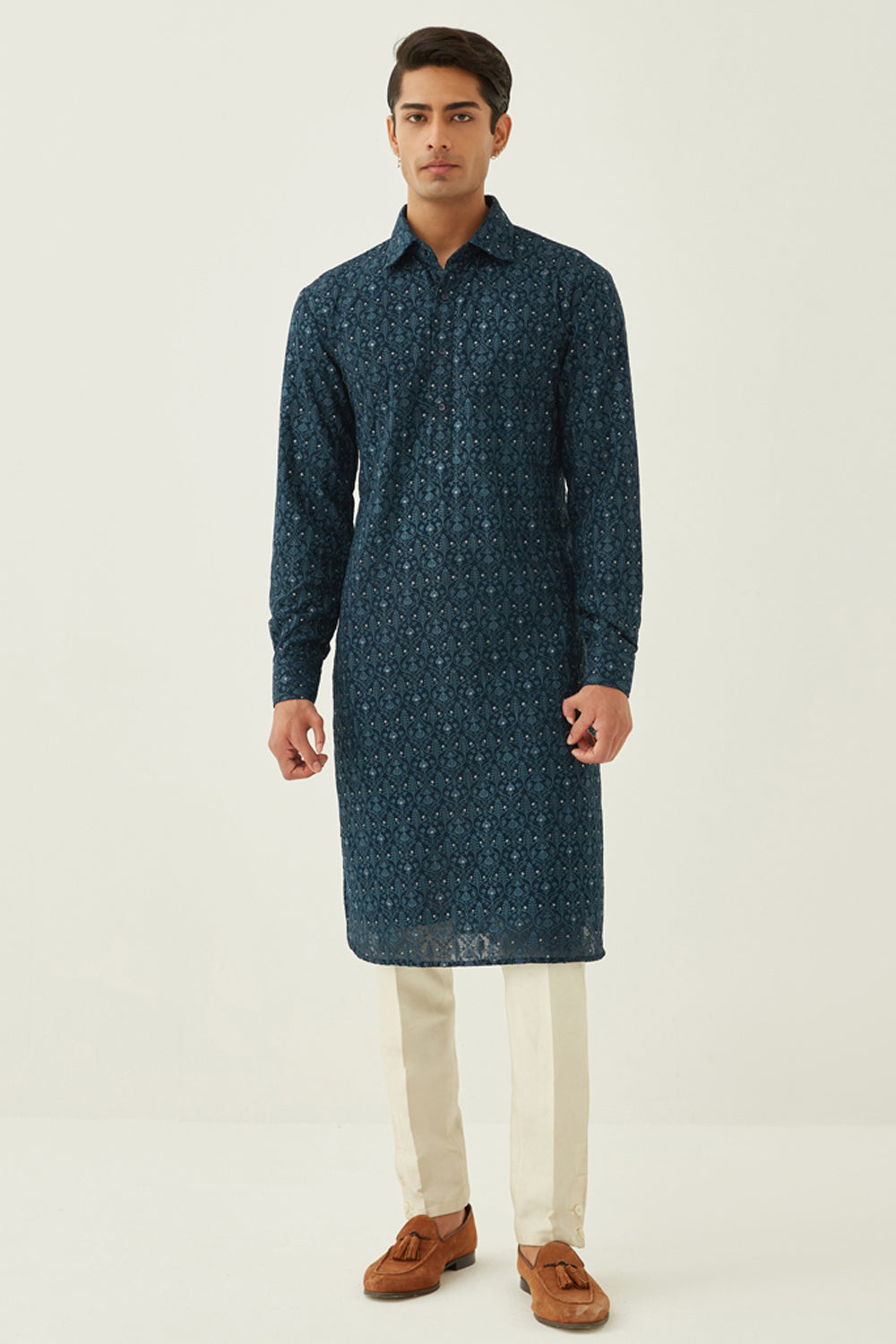 Teal Blue Kurta Set