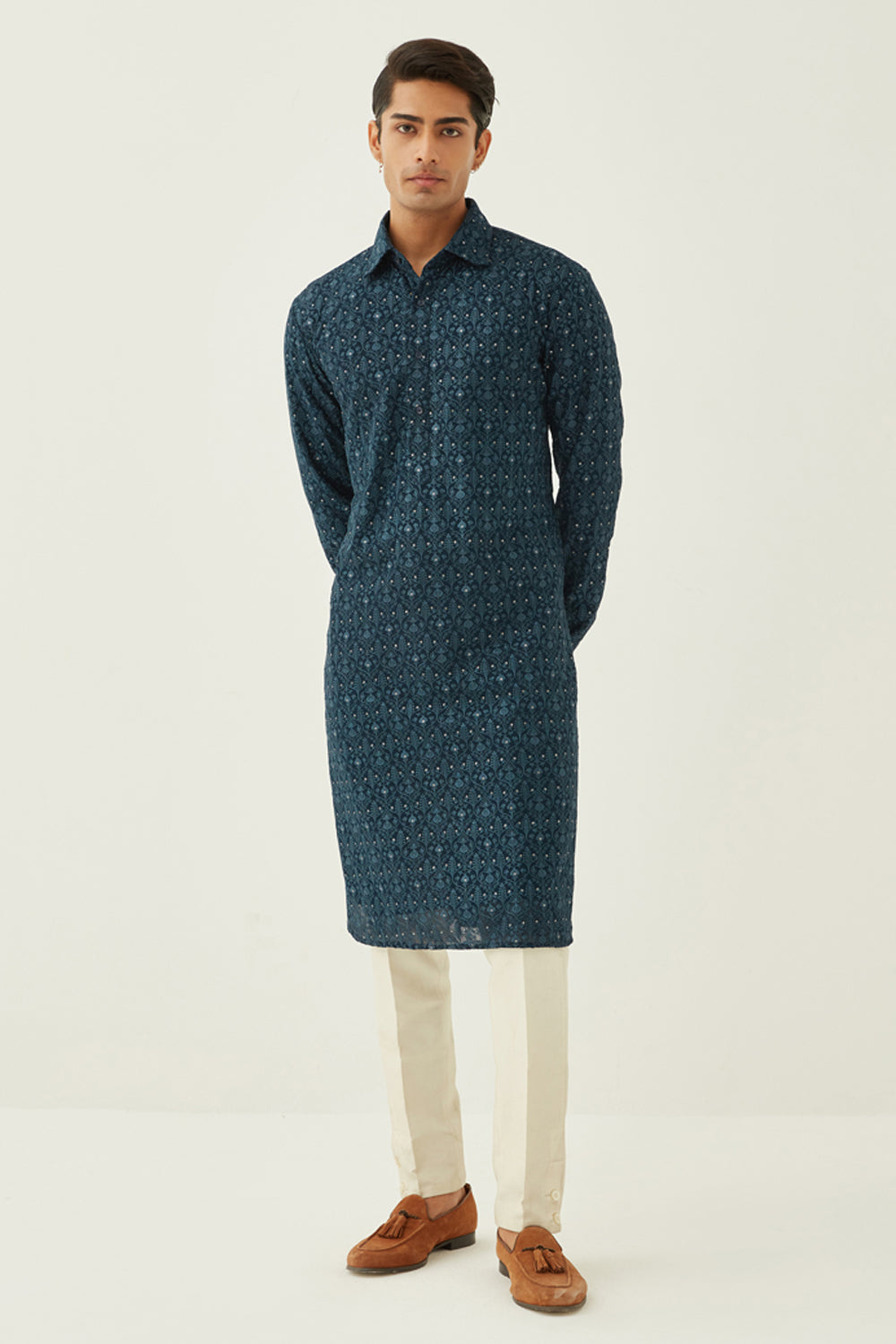 Teal Blue Kurta Set