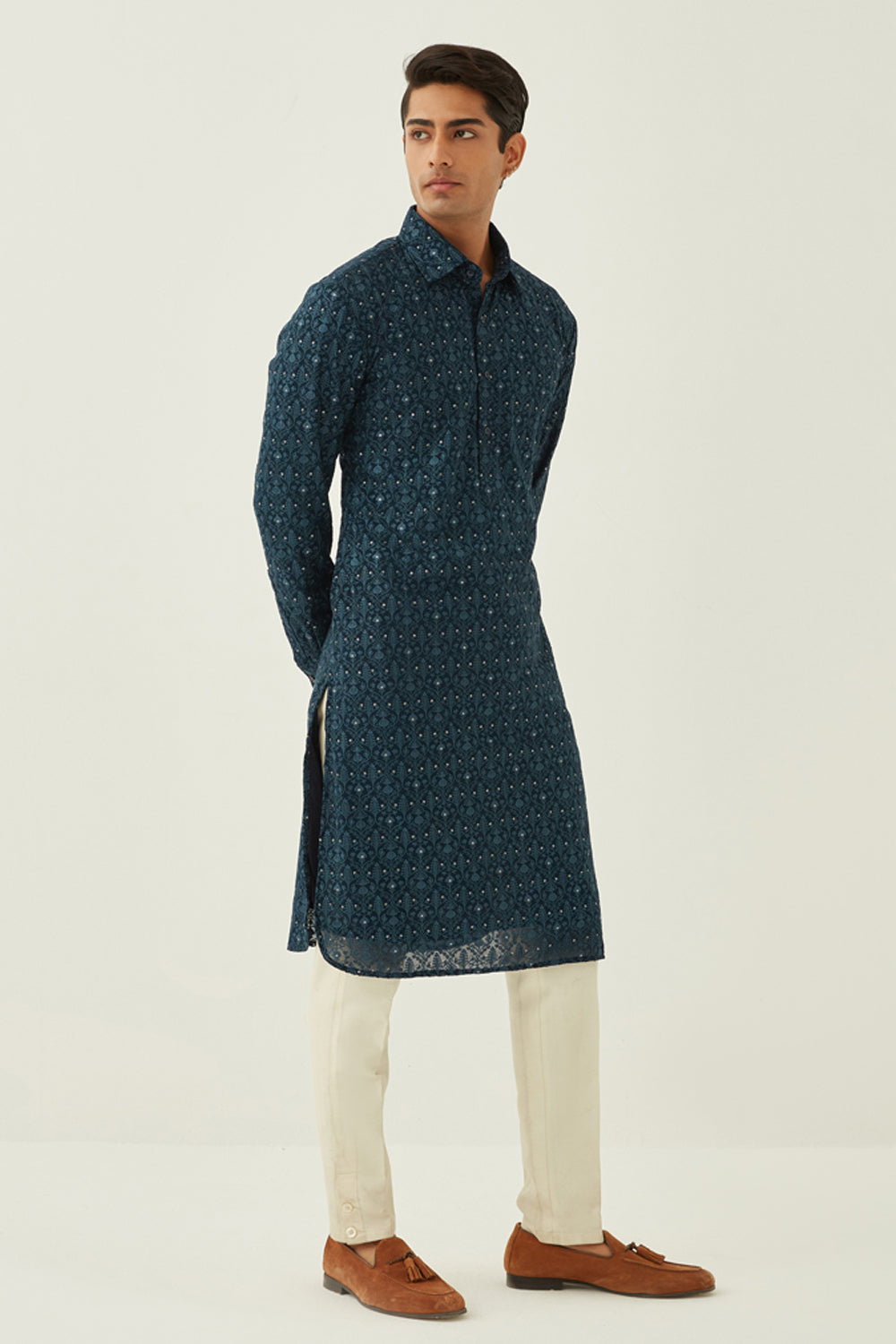 Teal Blue Kurta Set